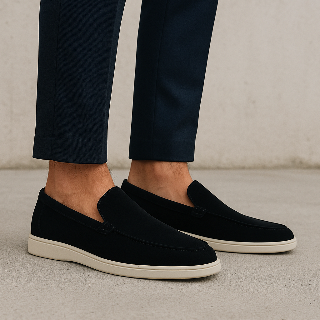 Elegantes mocasines de ante