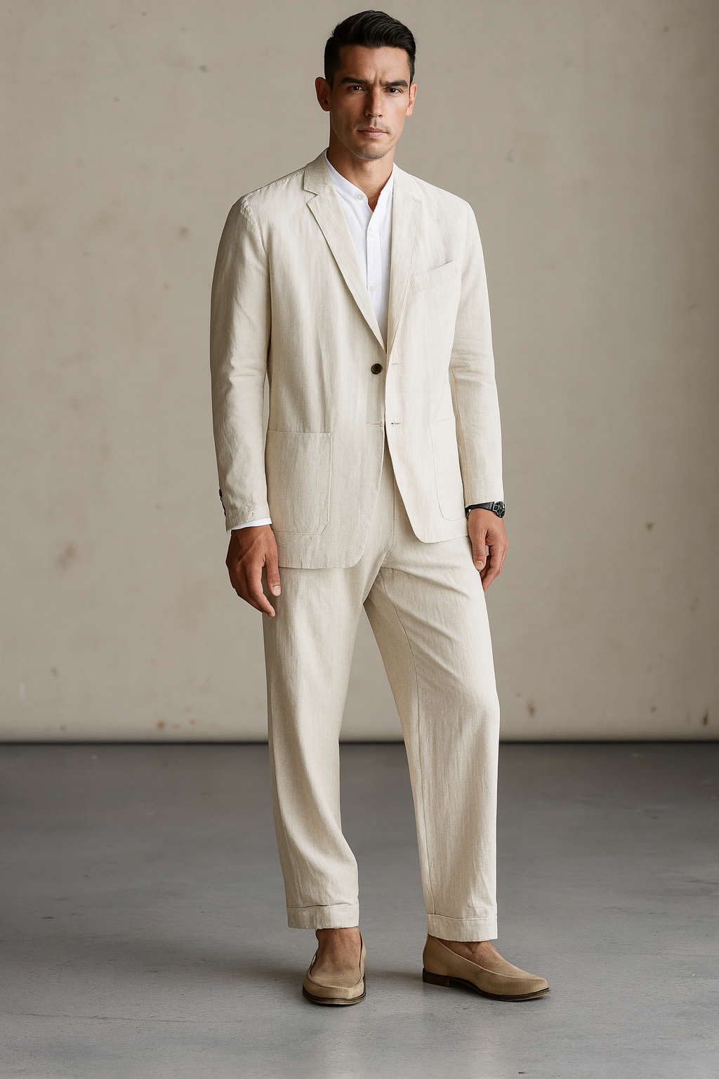 Elegante conjunto de lino