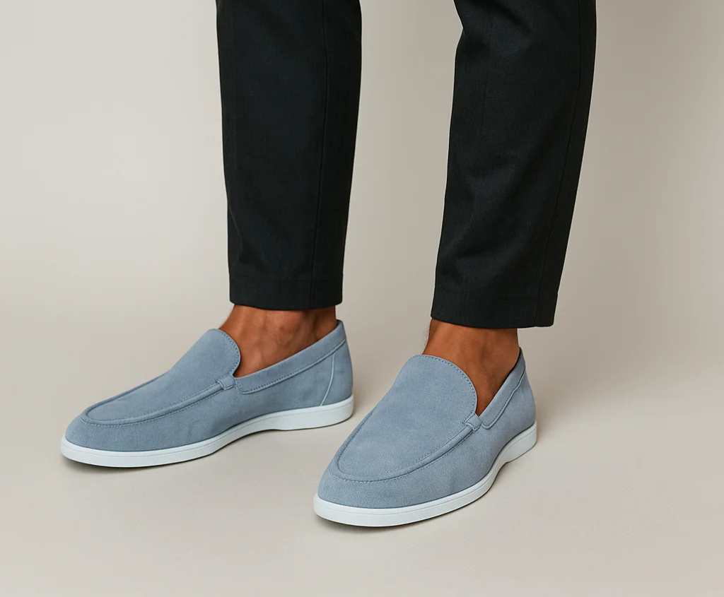 Elegantes mocasines de ante