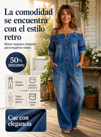 Mono amplio de pernera ancha con bolsillos