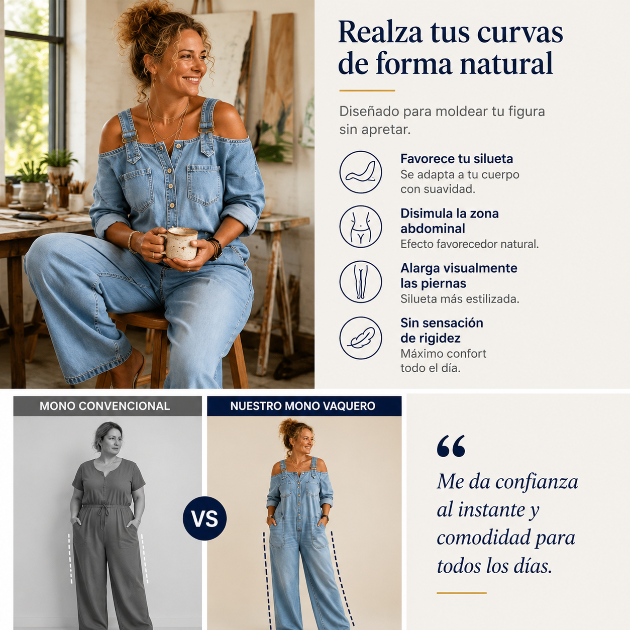 Mono amplio de pernera ancha con bolsillos