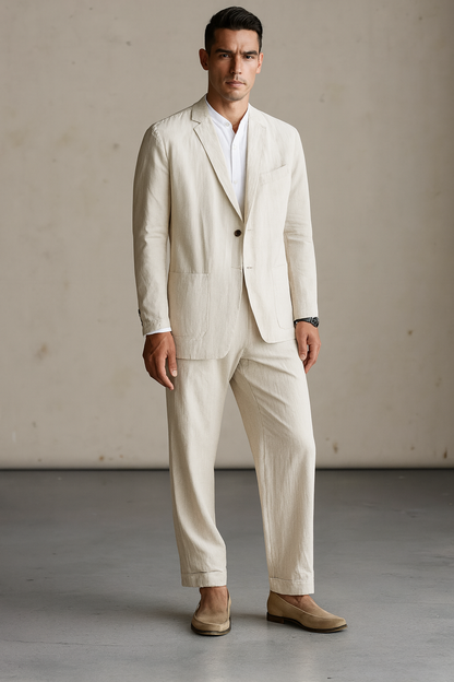 Elegante conjunto de lino
