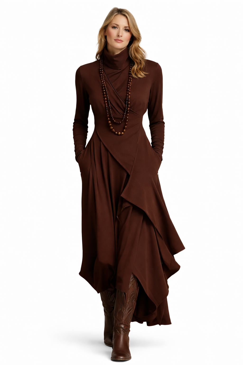 Sandra Vestido elegante manga larga