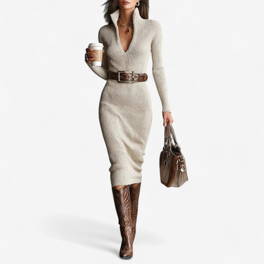 Patti |Vestido de punto canalé